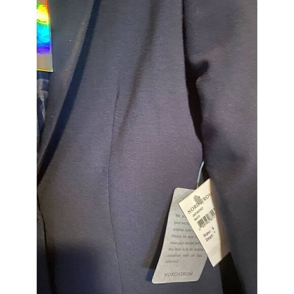 Missguided Navy Jacket with Flare Sleeves in Size 4 - Picture 3 of 6